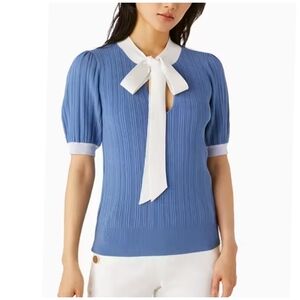 Kate Spade Colorblocked Bow-Neck Sweater